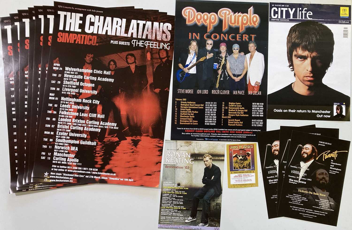 Lot 109 - 2000S POSTER COLLECTION - ASH / IAN BROWN / DEEP PURPLE ETC.