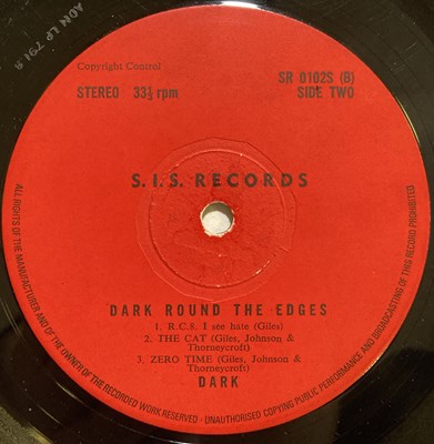 Lot 888 - DARK - DARK ROUND THE EDGES LP (ORIGINAL 1972 SELF-RELEASED COPY - BLACK/WHITE GATEFOLD SLEEVE - S.I.S. RECORDS SR 0102S)