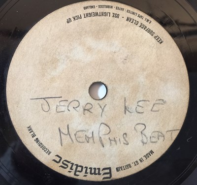 Lot 1056 - JERRY LEE LEWIS - MEMPHIS BEAT 7" (ORIGINAL UK ACETATE RECORDING)