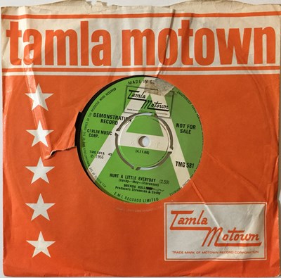 Lot 25 - BRENDA HOLLOWAY - HURT A LITTLE EVERYDAY 7" (ORIGINAL UK DEMO - TAMLA MOTOWN TMG 581)