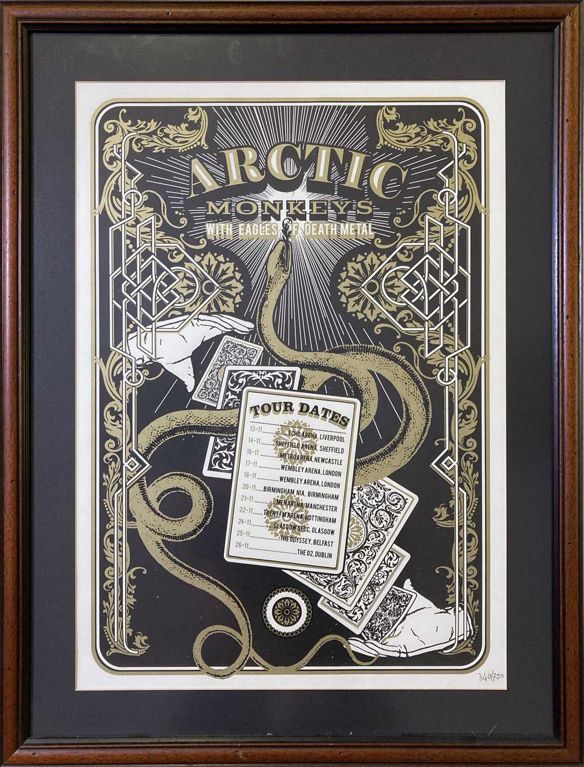Lot 113 - ARCTIC MONKEYS LIMITED EDITION TOUR POSTER.