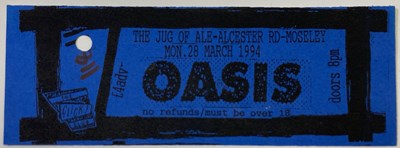 Lot 69 - OASIS 1994 CONCERT TICKET.