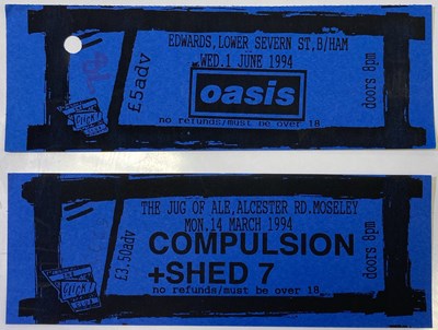 Lot 70 - OASIS  - RARE 1994 CONCERT TICKET.