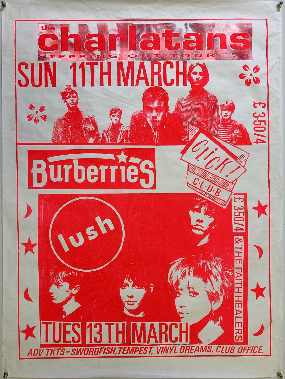 Lot 115 - CHARLATANS / LUSH 1990 POSTER.