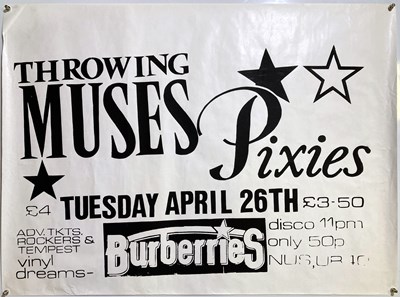 Lot 116 - PIXIES / THROWING MUSES ORIGINAL 1988 CONCERT POSTER.