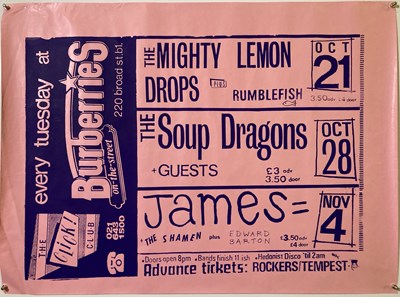 Lot 117 - JAMES / SOUP DRAGONS CONCERT POSTER.