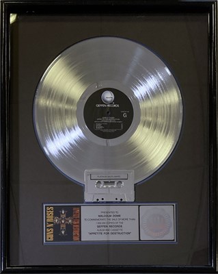Lot 255 - GUNS N' ROSES - APPETITE FOR DESTRUCTION - RIAA AWARD
