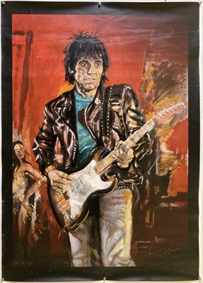 Lot 329 - RONNIE WOOD SIGNED CANVAS PRINT - 'WA WA WOOD'.