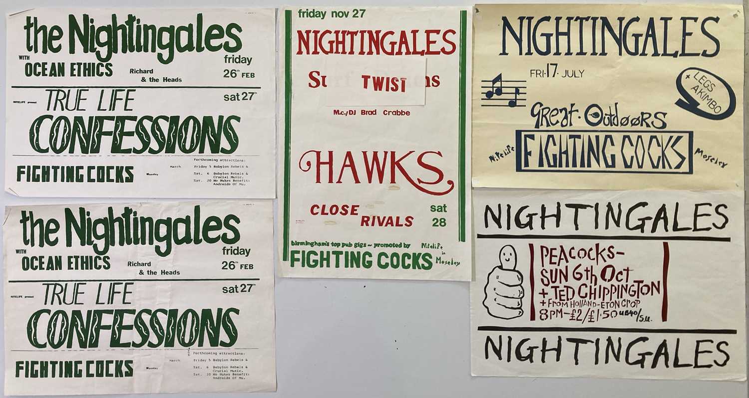 Lot 120 - FIGHTING COCKS, BIRMINGHAM - ORIGINAL CONCERT POSTERS.
