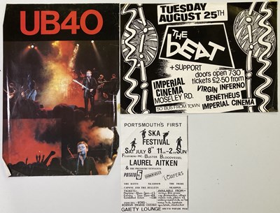 Lot 123 - REGGAE / SKA POSTERS INC SIGNED UB40 - THE BEAT 1980S.