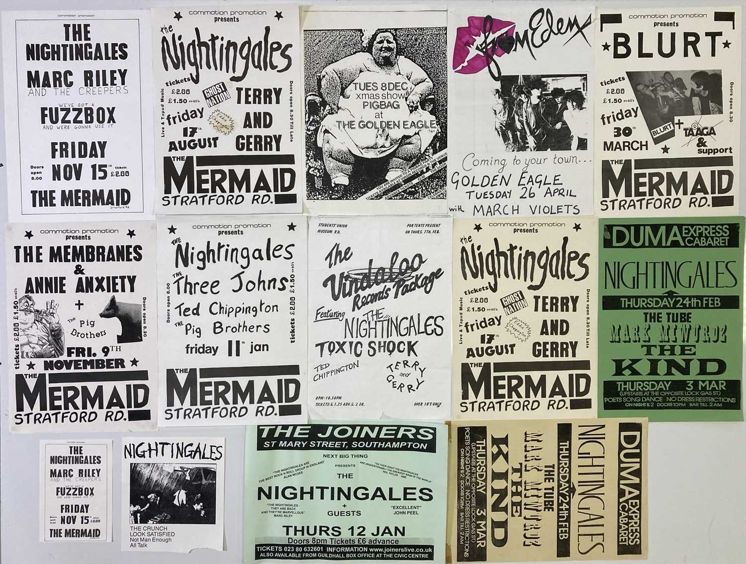 Lot 124 - 1980S PUNK / WAVE CONCERT POSTERS - BIRMINGHAM VENUES.