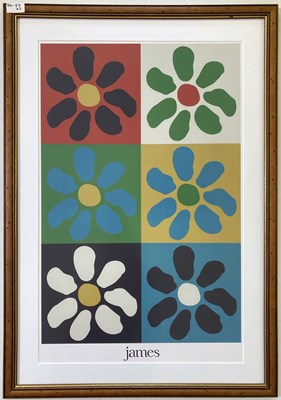 Lot 163 - JAMES, THE PRODIGY & RADIOHEAD FRAMED POSTERS.
