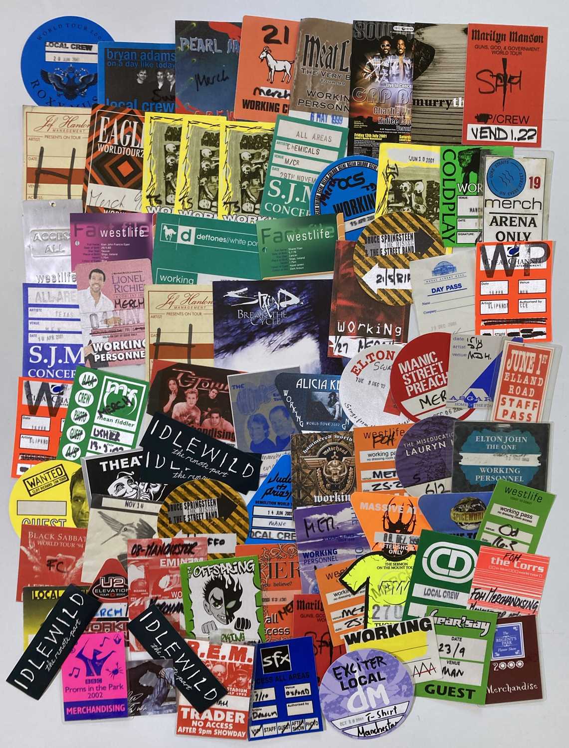 Lot 80 - BACKSTAGE/CREW PASSES.