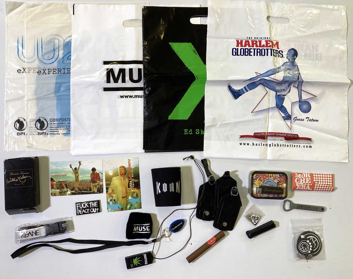 Lot 16 - BAND RELATED TOUR MERCH & PROMOTIONAL ITEMS.