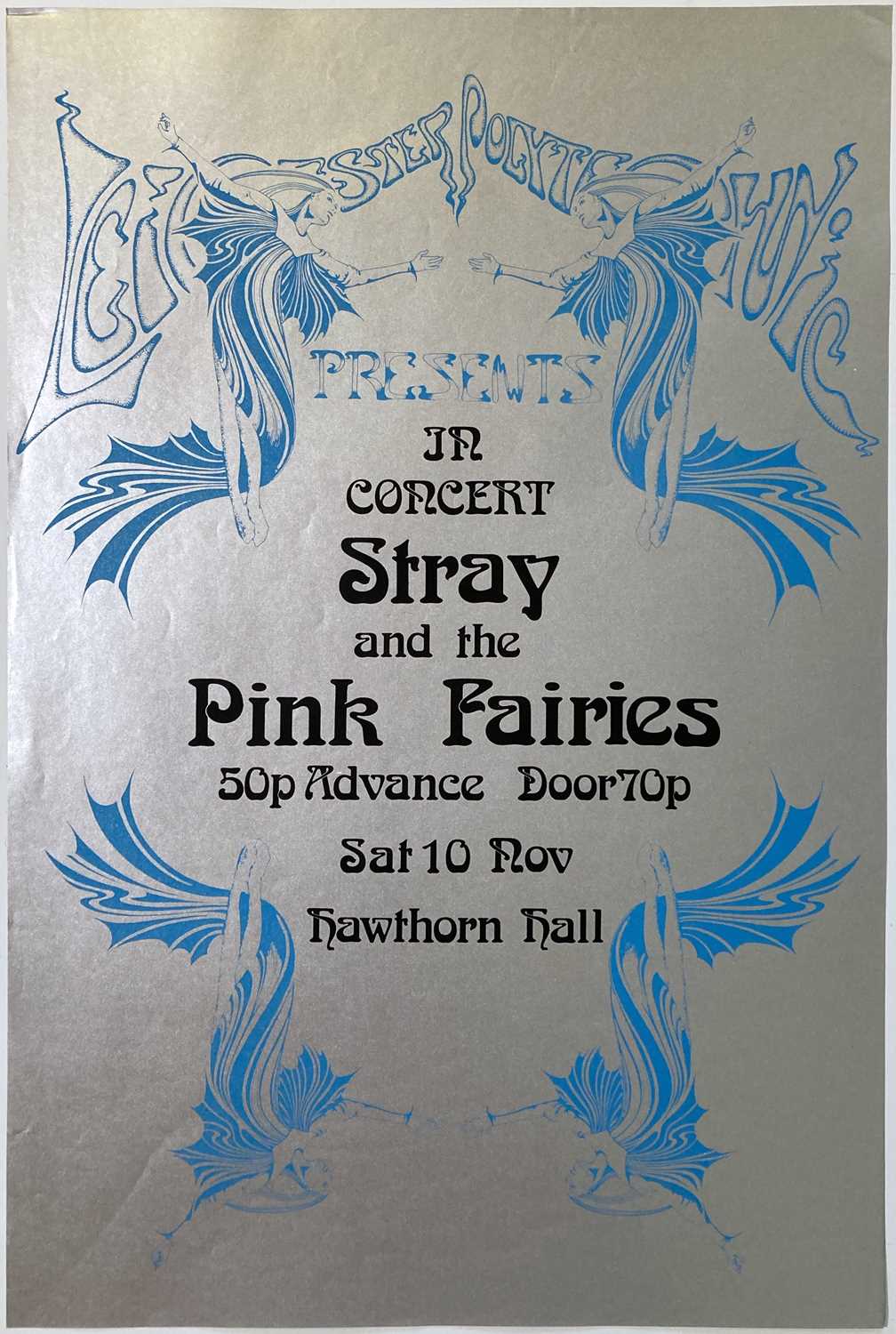 Lot 175 - PINK FAIRIES ORIGINAL 1973 CONCERT POSTER.