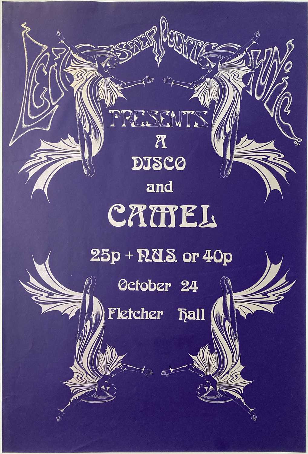Lot 175 - CAMEL - AN ORIGINAL 1970S CONCERT POSTER