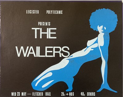 Lot 430 - BOB MARLEY AND THE WAILERS - ORIGINAL AND RARE 1973 CONCERT POSTER.