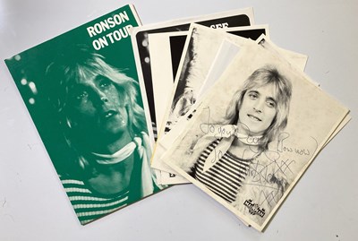 Lot 4 - MICK RONSON - A SIGNED PRESS KIT.