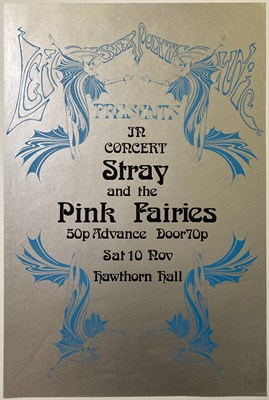 Lot 200 - PINK FAIRIES ORIGINAL 1973 CONCERT POSTER.