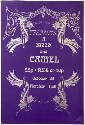 Lot 202 - CAMEL - AN ORIGINAL 1970S CONCERT POSTER.
