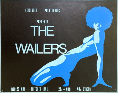 Lot 332 - BOB MARLEY AND THE WAILERS - ORIGINAL AND RARE 1973 CONCERT POSTER.