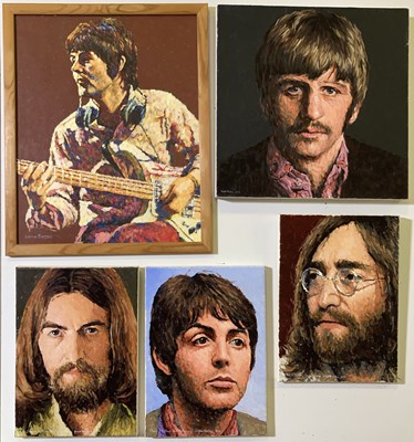 Lot 178 - SIMON BIRTALL BEATLES PORTRAIT PAINTINGS.