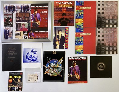 Lot 202 - PAUL MCCARTNEY PROGRAMMES, TICKETS INC. CLUB SANDWICH.