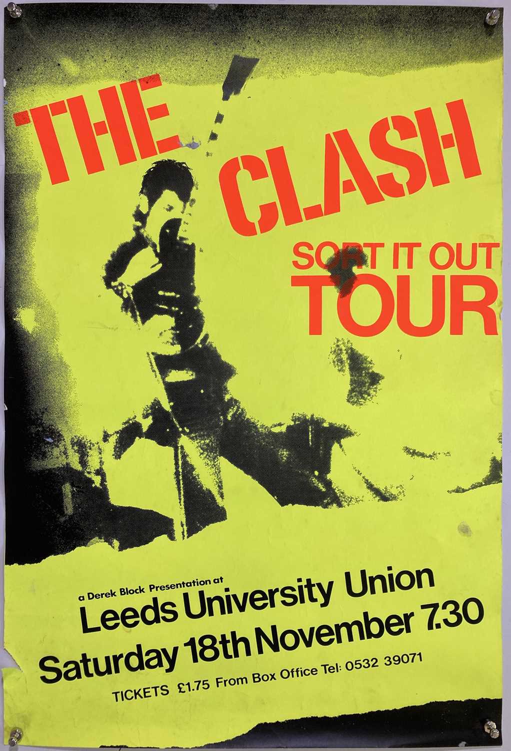 Lot 183 - THE CLASH  1978 SORT IT OUT TOUR CONCERT POSTER.