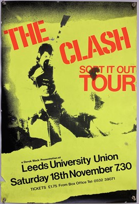 Lot 183 - THE CLASH  1978 SORT IT OUT TOUR CONCERT POSTER.