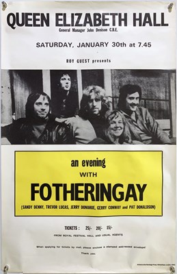 Lot 205 - FOTHERINGAY CONCERT POSTER 1971.