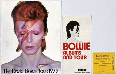 Lot 41 - DAVID BOWIE 1973 TOUR EPHEMERA - PROGRAMME / TICKET / BOOKLET.