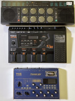 Lot 11 - ROLAND GUITAR SYNTHASIZER, VOX VALVETRONIX TONELAB & YAMAHA DIGITAL DRUM BANK.