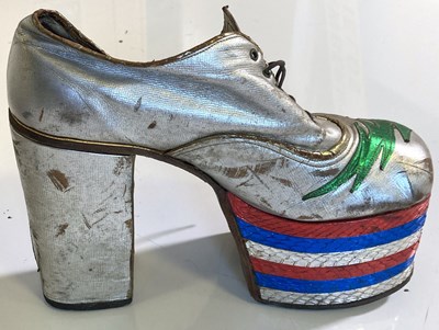 Lot 54 - VINTAGE 1970S ZIGGY STARDUST STYLE PLATFORM SHOES.