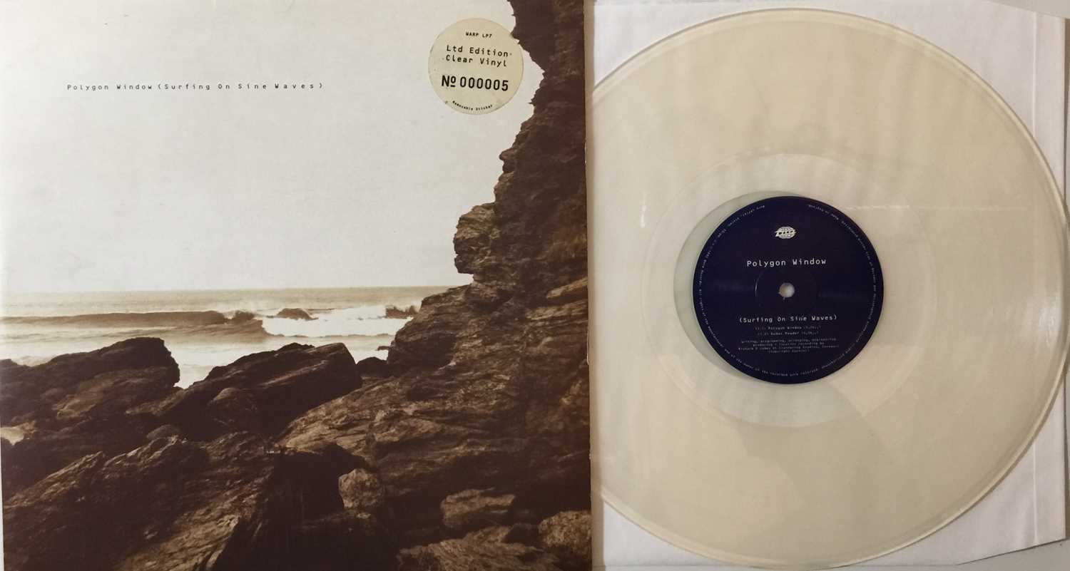 Lot 97 - POLYGON WINDOW (APHEX TWIN) - SURFING ON SINE WAVES LP (ORIGINAL LIMITED EDITION CLEAR VINYL PRESSING - WARP LP7)