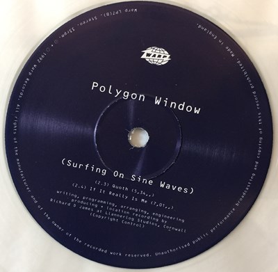 Lot 97 - POLYGON WINDOW (APHEX TWIN) - SURFING ON SINE WAVES LP (ORIGINAL LIMITED EDITION CLEAR VINYL PRESSING - WARP LP7)