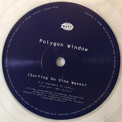 Lot 97 - POLYGON WINDOW (APHEX TWIN) - SURFING ON SINE WAVES LP (ORIGINAL LIMITED EDITION CLEAR VINYL PRESSING - WARP LP7)