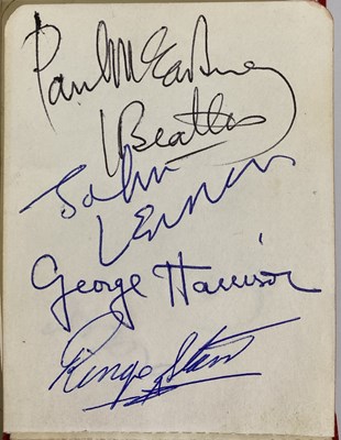 Lot 229 - FULL SET OF BEATLES AUTOGRAPHS
