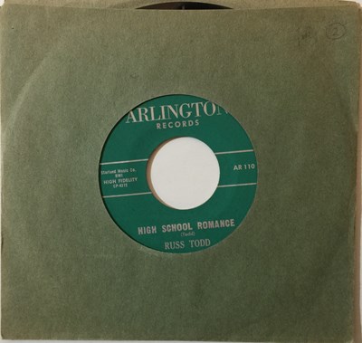Lot 8 - RUSS TODD - HIGH SCHOOL ROMANCE/ IT'S GONNA HAPPEN TO YOU 7" (ROCKABILLY - AR 110)