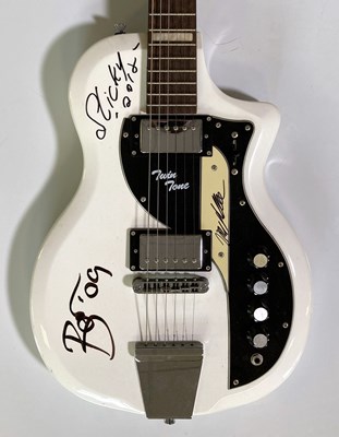 Lot 373 - A GUITAR SIGNED BY DAVID BOWIE.