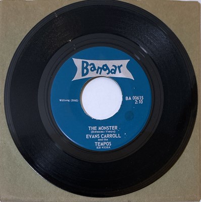 Lot 56 - EVANS CARROLL AND THE TEMPOS - THE MONSTER 7" (BANGAR RECORDS - BA 00615)