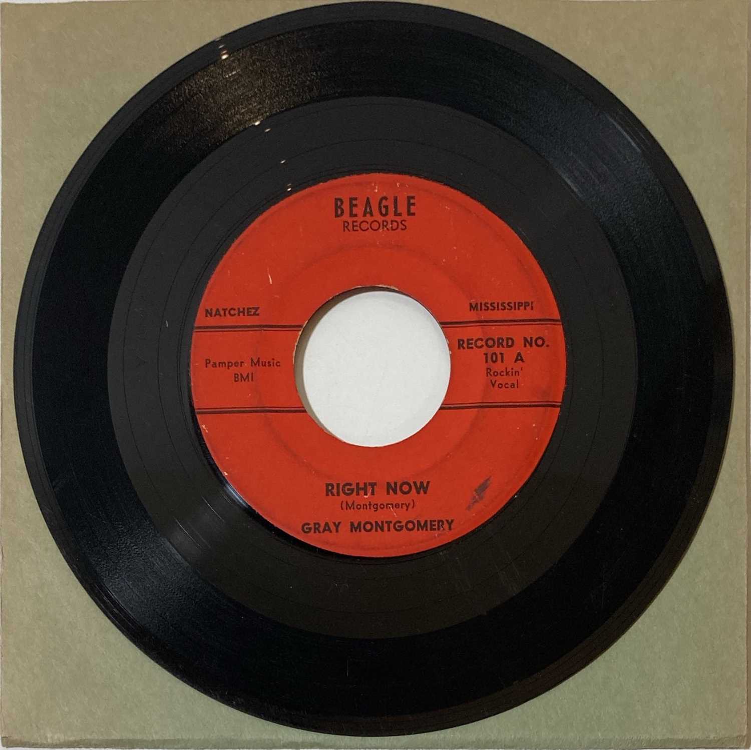 Lot 58 - GARY MONTGOMERY - RIGHT NOW 7" (ORIGINAL US RELEASE - BEAGLE RECORDS 101)