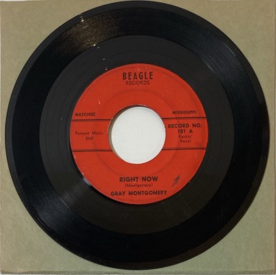 Lot 58 - GARY MONTGOMERY - RIGHT NOW 7" (ORIGINAL US RELEASE - BEAGLE RECORDS 101)