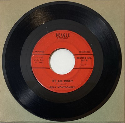 Lot 58 - GARY MONTGOMERY - RIGHT NOW 7" (ORIGINAL US RELEASE - BEAGLE RECORDS 101)