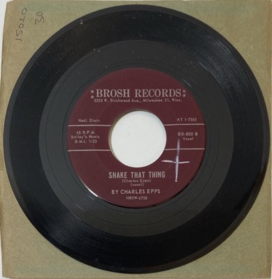 Lot 62 - CHARLES EPPS - ROCK WITH THE BOOGIE (TWIST) 7" (ORIGINAL US COPY - BROSH RECORDS BR-800)