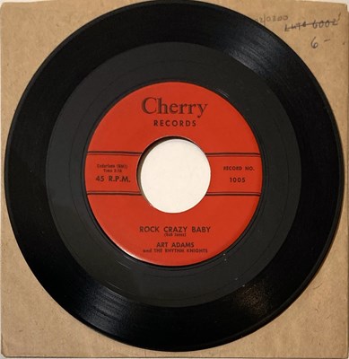 Lot 67 - ART ADAMS AND THE RHYTHM KNIGHTS - ROCK CRAZY BABY/INDIAN JOE 7" (ORIGINAL US COPY - CHERRY REDS 1005)