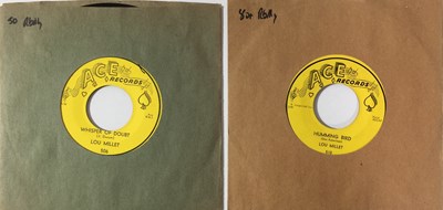 Lot 72 - LOU MILLET - ORIGINAL US ACE RECORDS 7" RELEASES