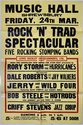 Lot 198 - RORY STORM AND THE HURRICANES - 1961 POSTER.
