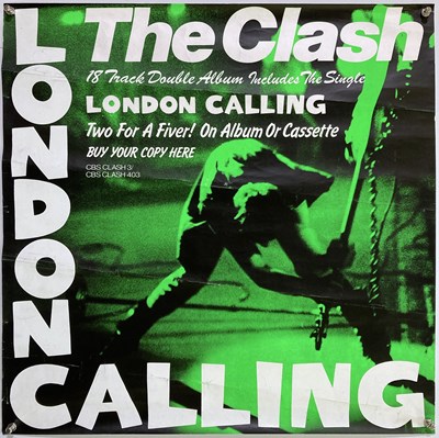 Lot 347 - THE CLASH - AN ORIGINAL LONDON CALLING PROMOTIONAL POSTER.