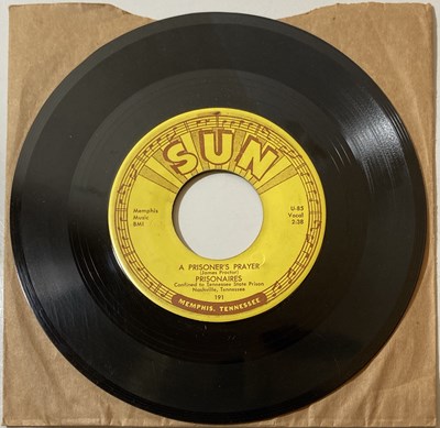 Lot 204 - SUN RECORDS COLLECTION - PRISONAIRES - A PRISONER'S PRAYER - SUN 191.