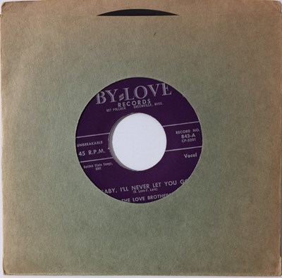 Lot 92 - THE LOVE BROTHERS - BABY I'LL NEVER LET YOU GO (ROCKABILLY 7" - BY-LOVE 843)